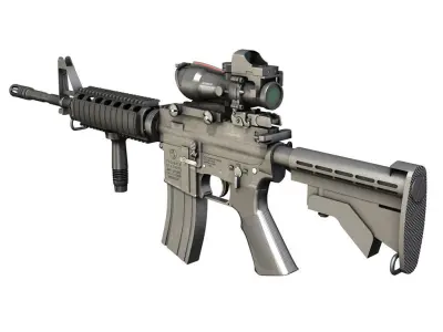 Colt M4A1 Sopmod ACOG 3D model