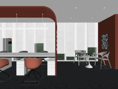  Office interior scene 12 3D model