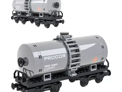 Train Sisterna Lego 3D model