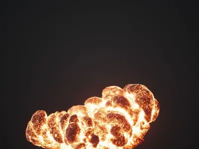 Animated Gasoline Explosion 5 3D model