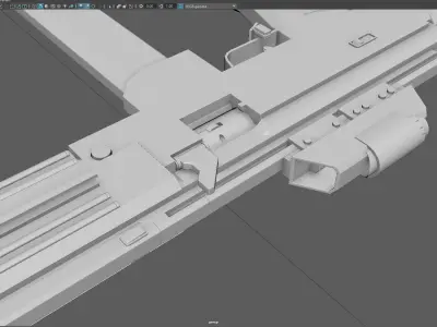 Low Poly Submachine Gun  Low-poly 3D model