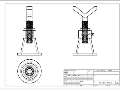 screw jack Free 3D model