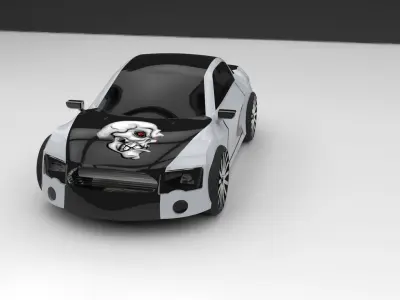 car silver bullet Free 3D model