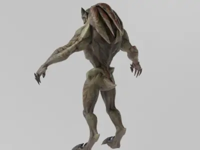 Alien Creature Lowpoly RIgged Free low-poly 3D model