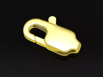 18mm Smooth Hook Clasp for Jewelry Chain Design 98a 3D print model