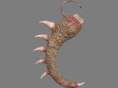 Under Water Monster PBR Low-Poly Game Ready 3D Model Low-poly 3D model