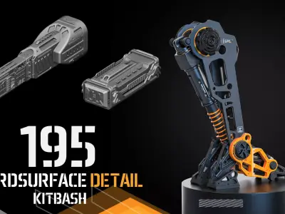 Hard Surface KITBASH195 DETAILS 3D model VOL2 3D model