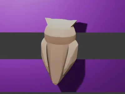 Lowpoly Toon Owl Free low-poly 3D model