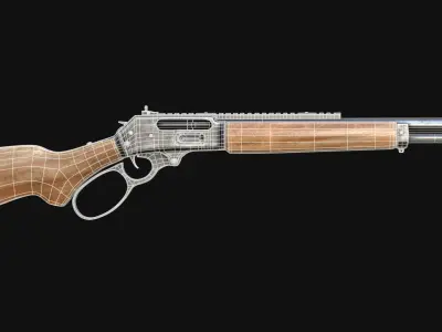 Ruger Marlin Low-poly 3D model