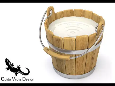 Milk bucket 3D model