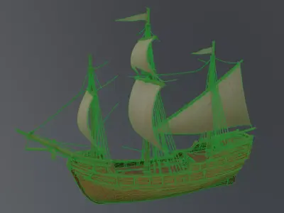 galleon 3D model