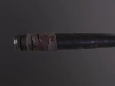 medieval metal sickle weapon Free low-poly 3D model