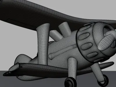 World War Biplane 3D print model