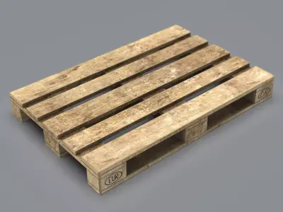 Pallet wooden Low-poly 3D model