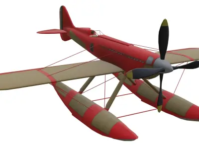 Macchi MC72 Low-poly 3D model