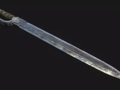 Knife v2 PBR Low-poly 3D model