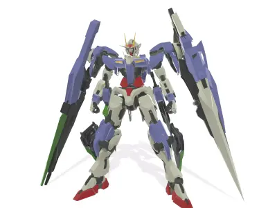 gundam 007 with swords 3D model