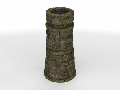 set architecture smoke tower 3D model