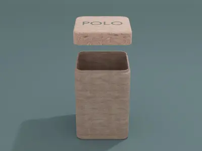 Wooden Box Low-poly 3D model shop