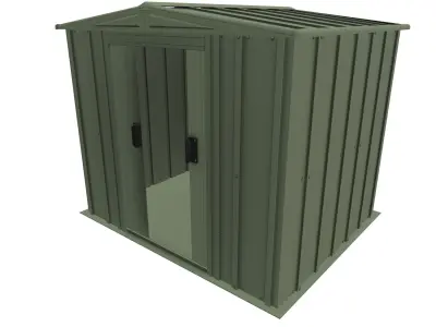 Metal Storage Shed 3D Model VR Low-poly 3D model
