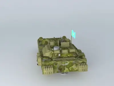 KAMF-D0610 military tank in camouflage 3D model