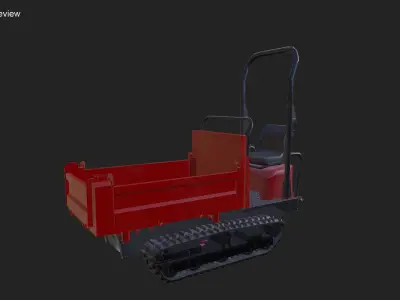 E 26 Compact Excavator and Tracked Carrier 3D model