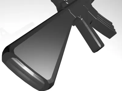 Low Poly AR-15 ar - rifle Low-poly 3D model