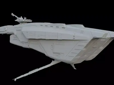 Sci Fi Spaceship - Patrol Cruiser 3D model