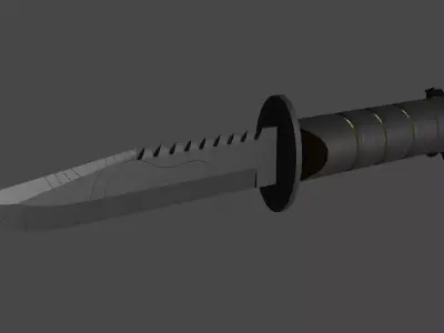 Military knife Low-poly 3D model shop
