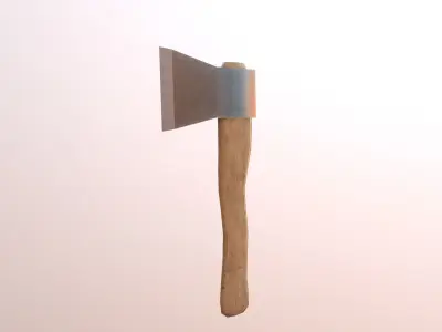 PBR Low-Poly Axe Game Ready Free low-poly 3D model