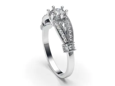 solitaire with ring sizes  8 part S78 3D print model