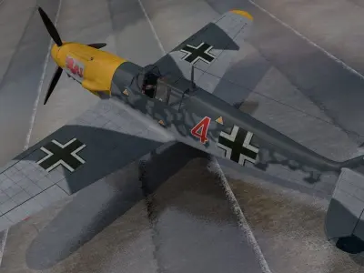 Messerschmitt Bf-109 F-2 Fritz 3D model