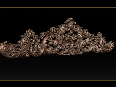 Furniture  wood carving file stl OBJ and ZTL for CNC 3D print model