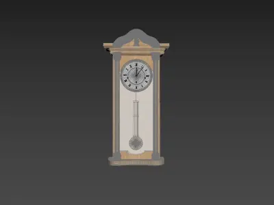 Old Pendulum Wall Clock  3D model