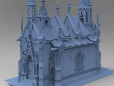 Halloween Mausoleum 1 3D model