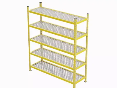 Iron Shelf 03 Low-poly 3D model