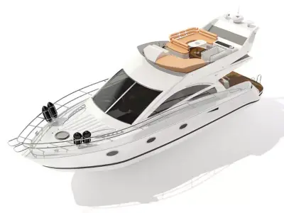 Mini Yacht 3D Model 3D model