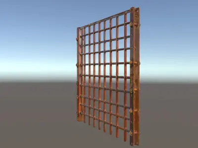 Rustic Metal Grid Panel model pack Low-poly 3D model