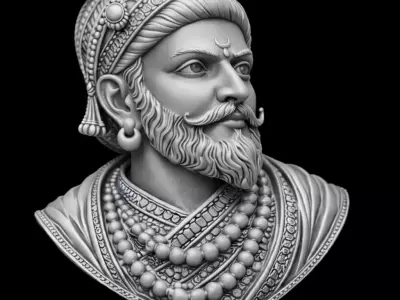 Chhatrapati Shivaji Maharaj Bust Pendant 3D print model