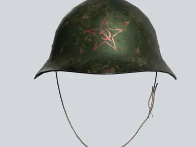 Soviet WW Helmet SSH 36  Low-poly 3D model