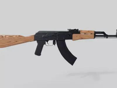 AK47 Assault Rifle Game Ready Low-poly 3D model