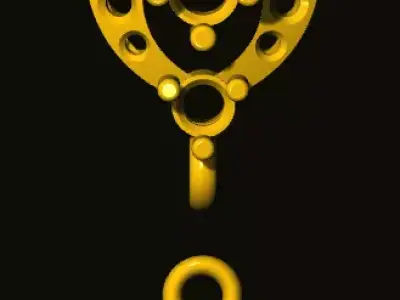 jumka golden bell with holes in it 3D print model