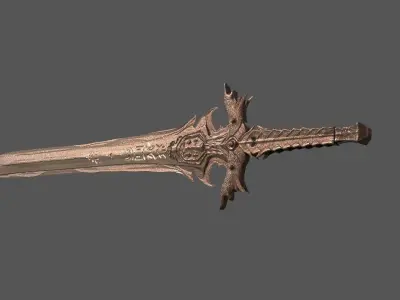 High Fantasy Dragon Slayer Sword 3D model
