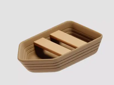 Paddle Boat 3d model Low-poly 3D model