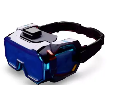 Scifi Futuristic VR Goggles Low-poly 3D model