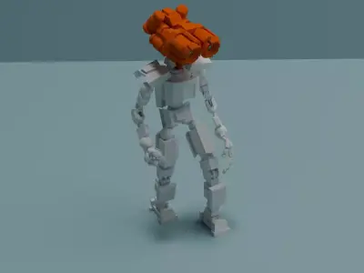 A High-Fidelity Humanoid Robot Model 3D model