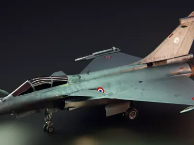 Dassult Raffale Fighter jet 3d model 3D model