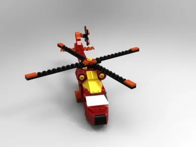 Lego Helicopter 5866 Free 3D model