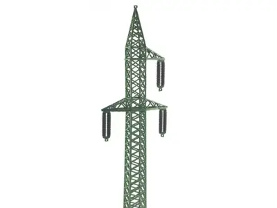 Transmision tower 3x110kV mod2 1-87 resin 3D print model