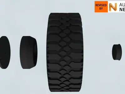 3D printable - RC Truck wheel and tire kit  3D print model